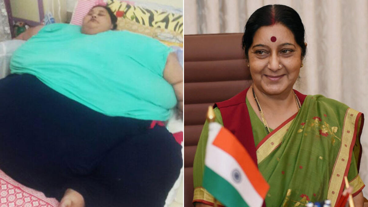 Sushma Swaraj offers help to worlds heaviest woman