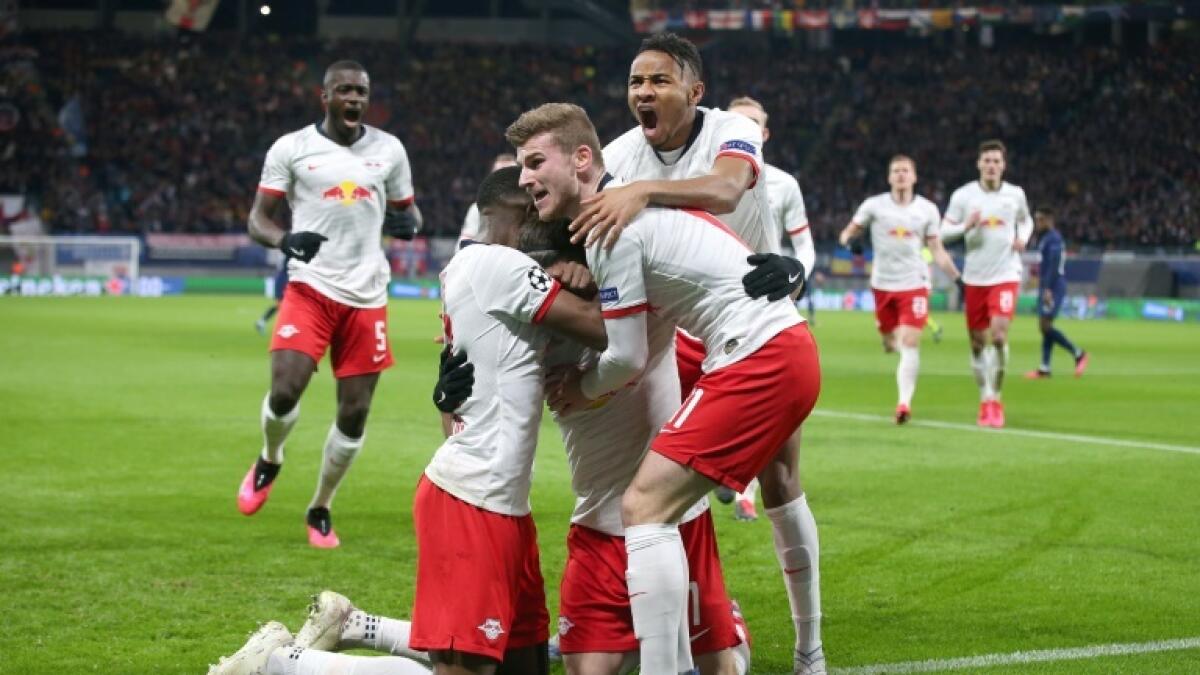 RB Leipzig, seen here celebrating a goal against Tottenham. - AFP file