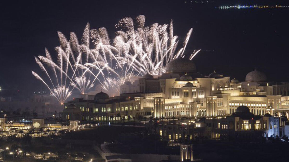 Video: UAE palace opens with grand fireworks, laser show
