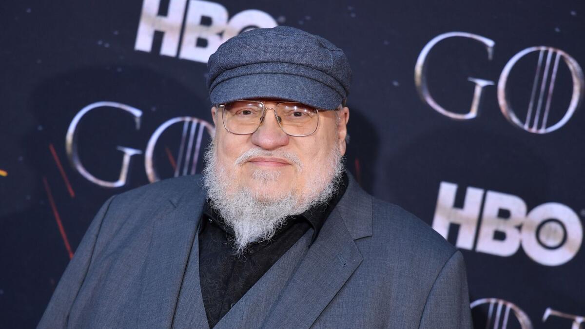 US novelist George R. R. Martin arrives for the 'Game of Thrones' eighth and final season premiere at Radio City Music Hall on April 3, 2019 in New York city. (Photo by Angela Weiss / AFP)