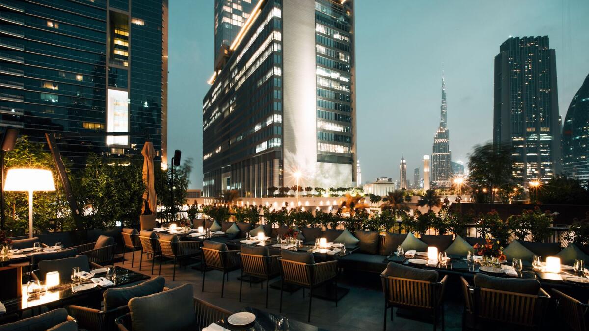 Italian sunset. As the sun sets in the city and the skyline is basked in a golden haze, there is only one place to savour the glorious moment. Recalling authentic Italian traditions, Roberto’s Dubai has launched ‘Tramonto Sunsets’ an early three-course dinner menu with beverage pairing, available seven days a week. It’s Dh250 for the meal and two glasses of house grape from 5pm to 8pm.