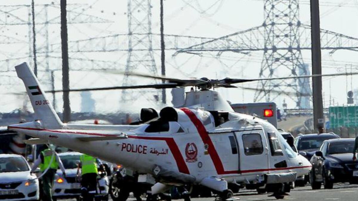 Dubai police send air ambulance to accident site along Emirates Road  