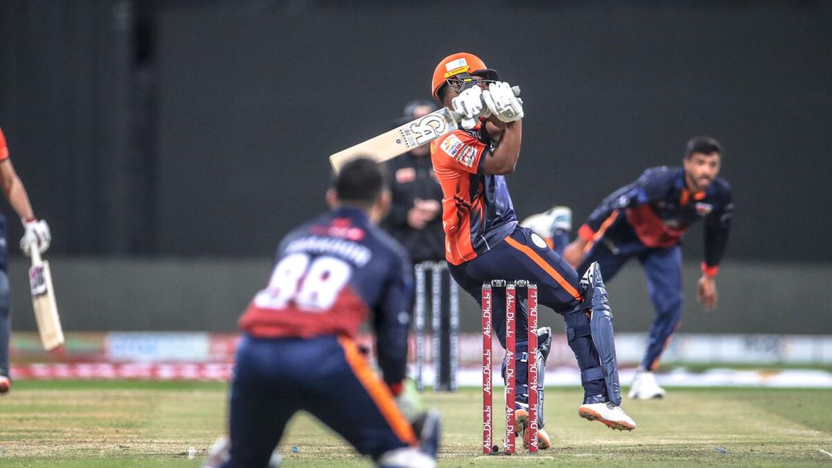 Delhi Bulls batsman Evin Lewis plays a shot. (Supplied photo)