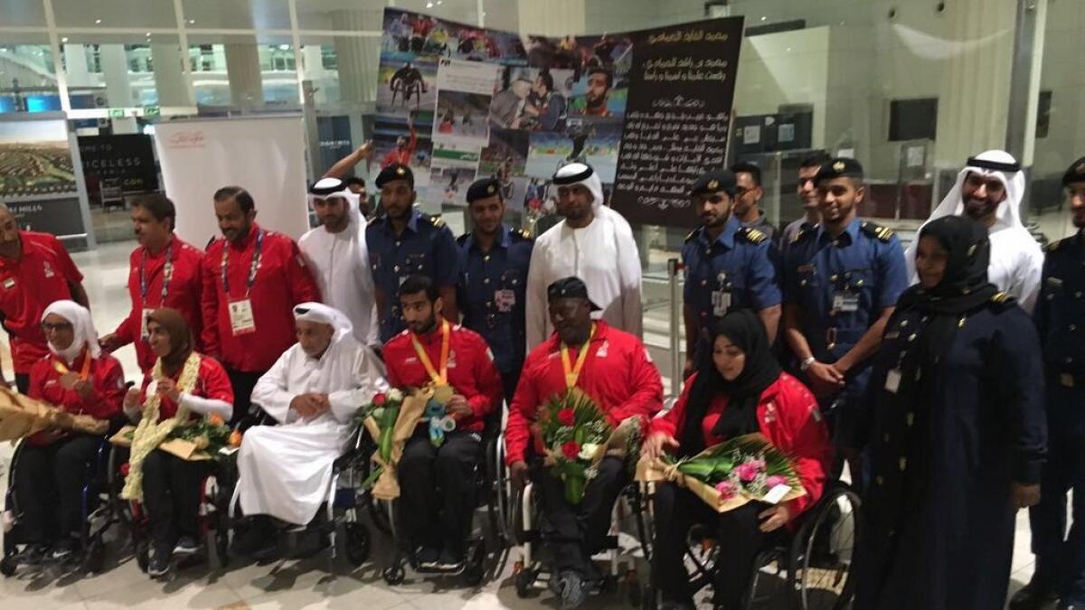 Warm welcome home for UAE Paralympians