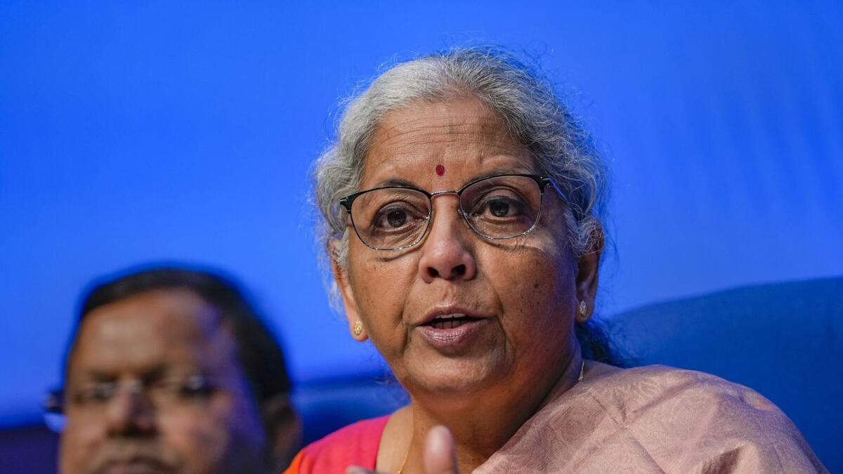 India's Finance Minister Nirmala Sitharaman addresses a post-budget press conference, in New Delhi on Thursday. — PTI