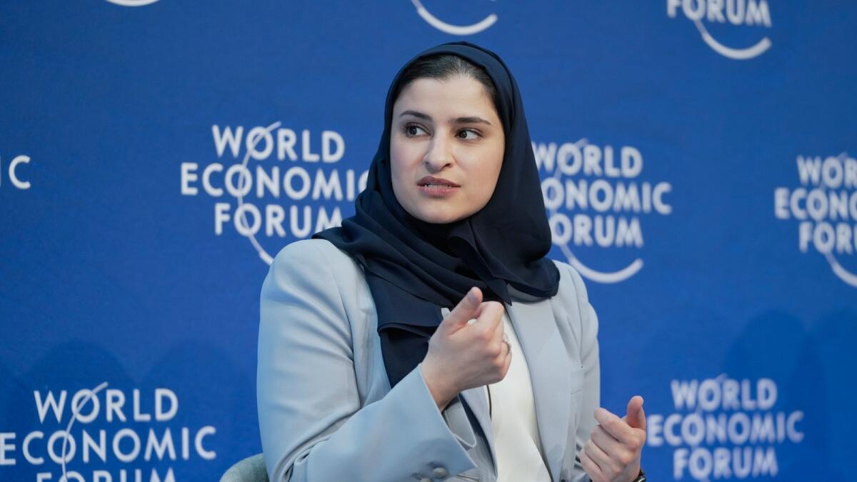 Sarah Al Amiri, Minister of State for Advanced Technology, Ministry of Industry and Advanced Technology of the United Arab Emirates, speaking in the Safeguarding Global Scientific Collaboration session at the World Economic Forum Annual Meeting 2022 in Davos-Klosters, Switzerland. — Supplied photo