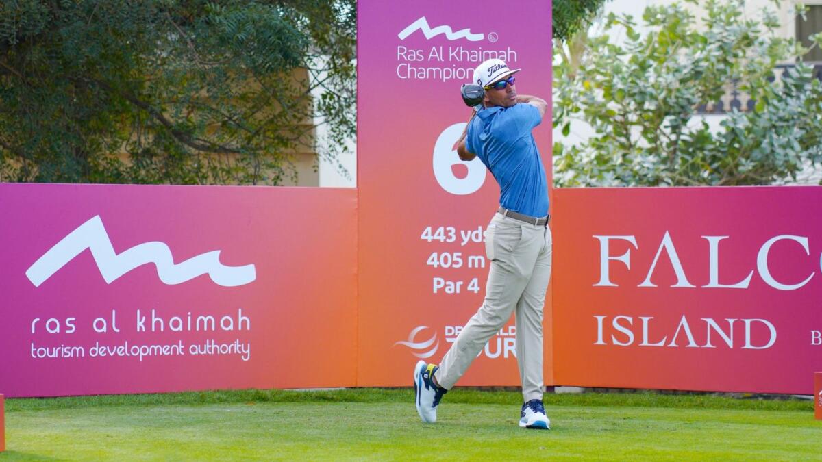 Spain's Rafa Cabrera Bello in action during round one of the Ras Al Khaimah Championship at Al Hamra Golf Club. - Supplied photo