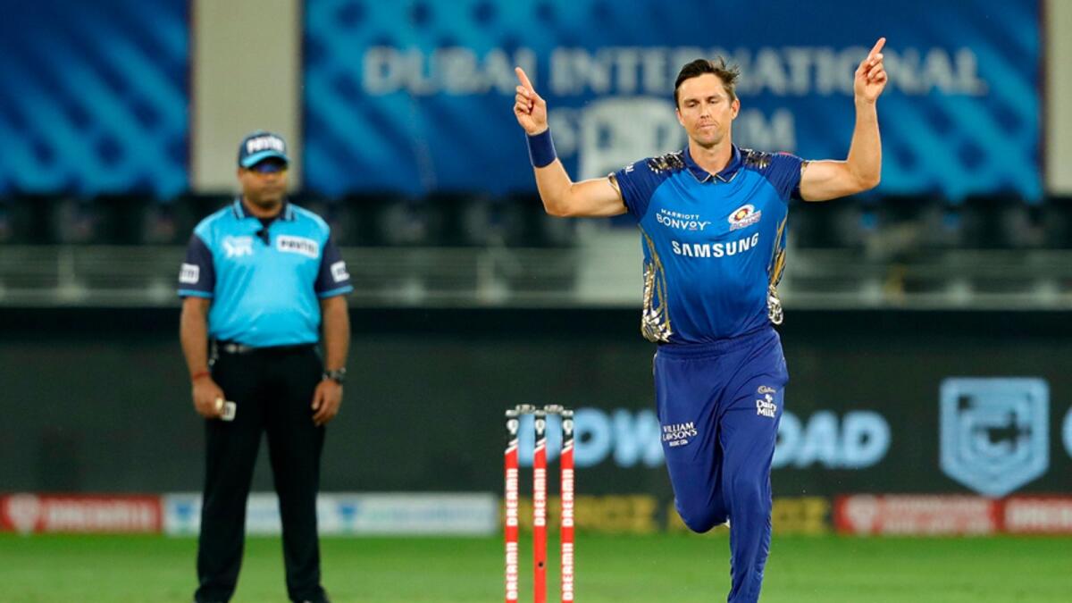 Trent Boult dismantled the Delhi-based franchise top order in Qualifier 1 picking two wickets in the very first over. — IPL