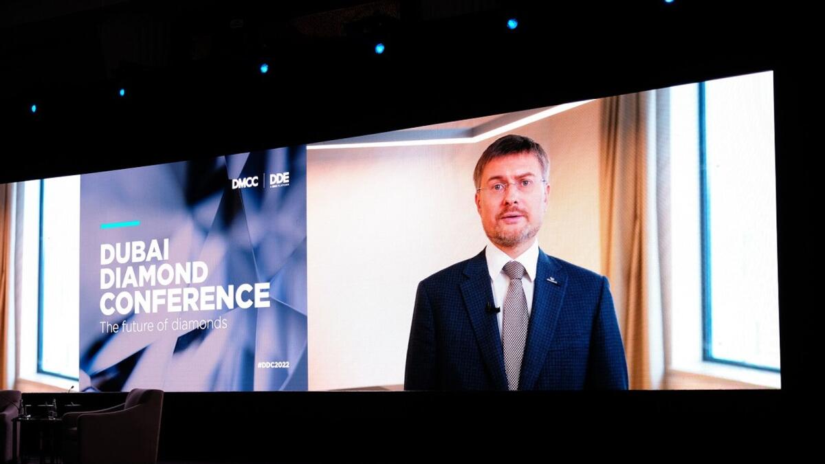 Sergey Ivanov, CEO of Alrosa, addressing the conference. — Supplied photo