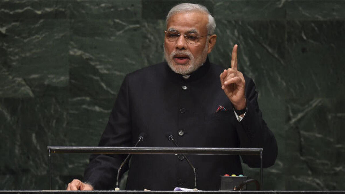 Indian PM Modi jabs at Pakistan, encourages yoga in UN address