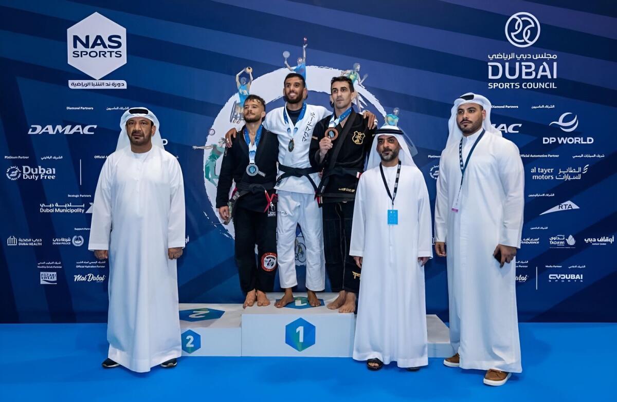 Medal winners at the Nad Al Sheba Sports Tournament. — Supplied photo