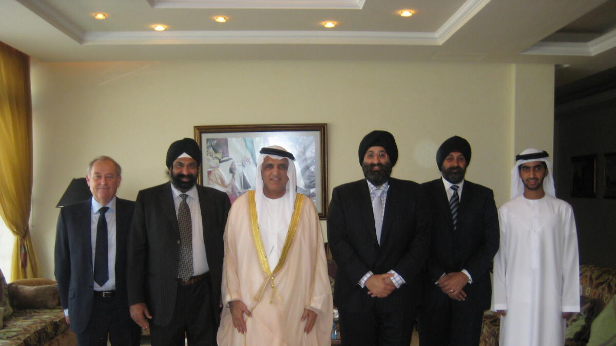 His Highness Shaikh Saud bin Saqr Al Qasimi, Member of the Supreme Council and Ruler of Ras Al Khaimah, with Kandhari in 2012.