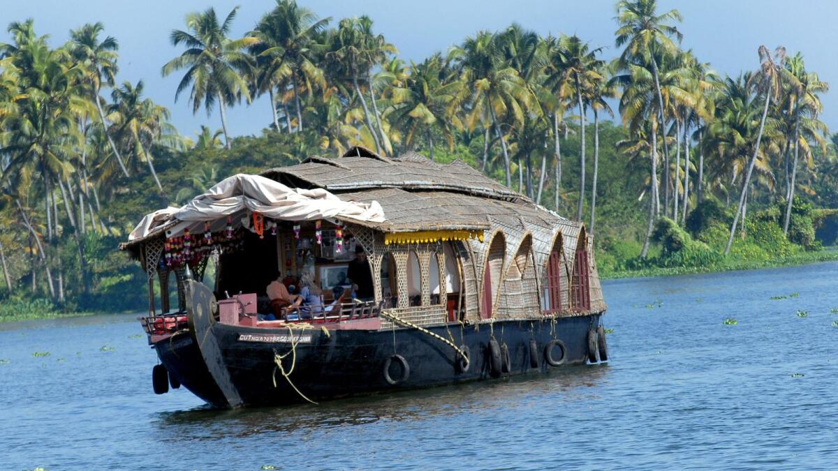 A houseboat in the backwaters of Alappuzha, 150km north of Thiruvananthapuram. According to heat index, the southern tip of Thiruvananthapuram district and certain areas in Alappuzha, Kottayam, and Kannur districts have a ‘feel like temperature’ of more than 54 degree Celsius.— AFP file