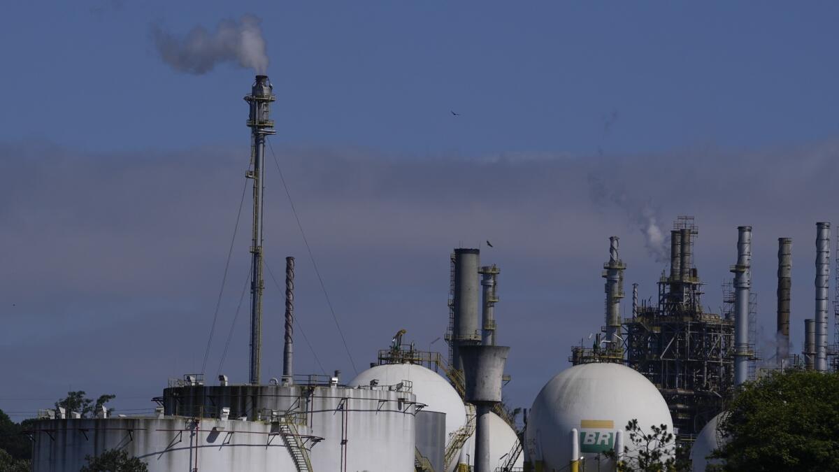 Capuava oil refinery owned by Petrobras sits in Maui, on the outskirts of Sao Paulo, Brazil. - AP
