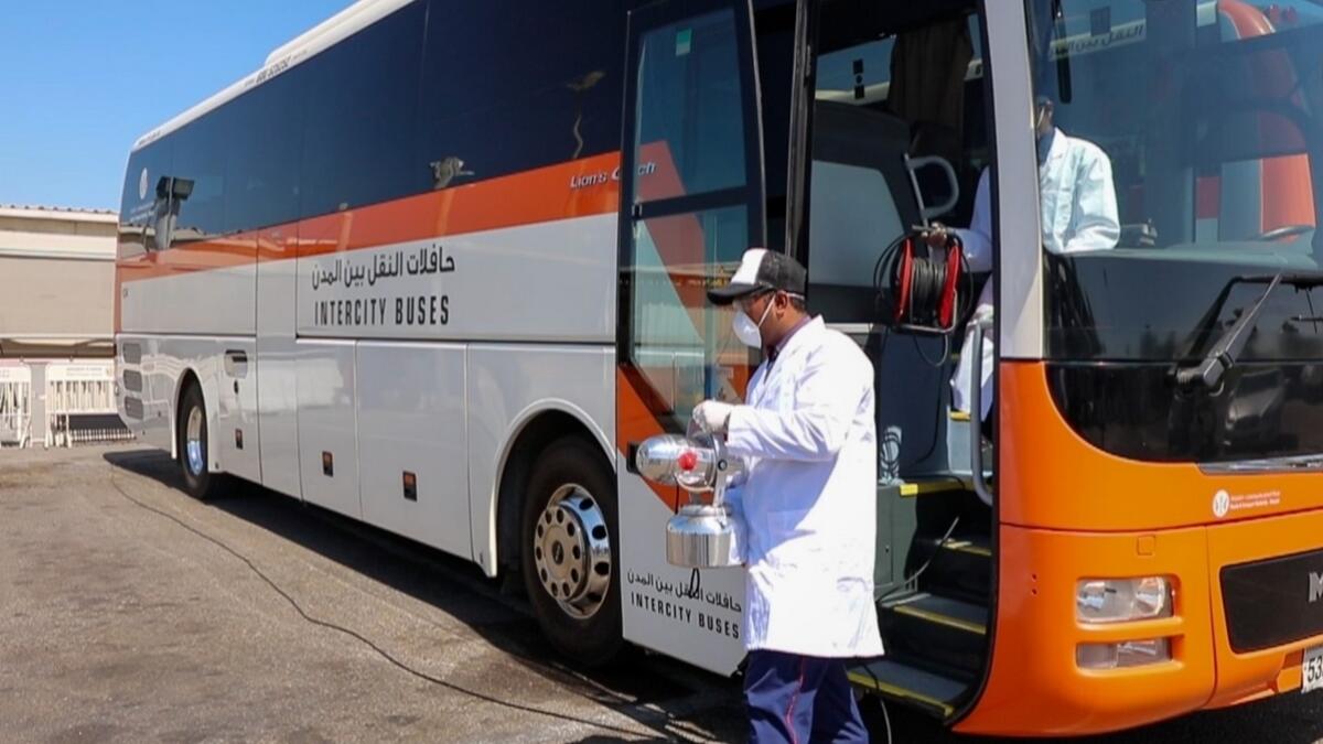 Coronavirus, UAE, 256, buses, sterilized, daily, Sharjah 