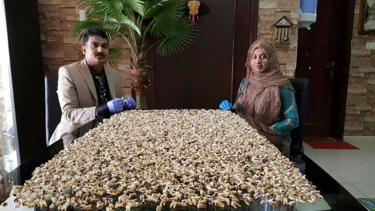 Abu Dhabi dentist eyes record books with 10,000 teeth