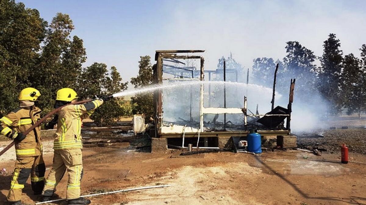 Massive fire destroys RAK labour caravans