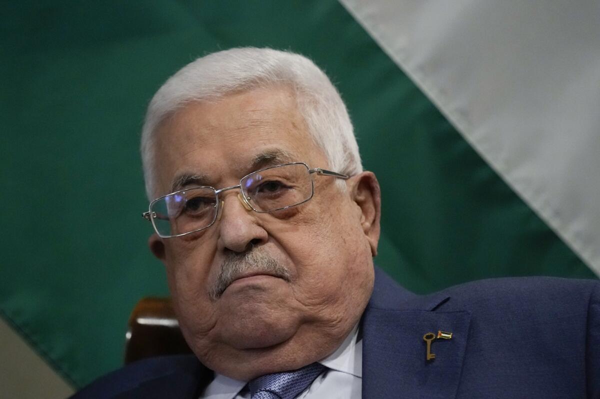 Palestinian President Mahmoud Abbas. — AP