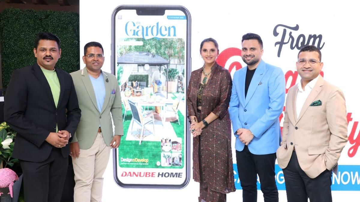 The grand unveiling of the My Garden 2023 e-catalogue was done by none other than one of the world’s finest tennis sensations, Sania Mirza, in the presence of members of the press and top management of Danube Home. — Supplied photo