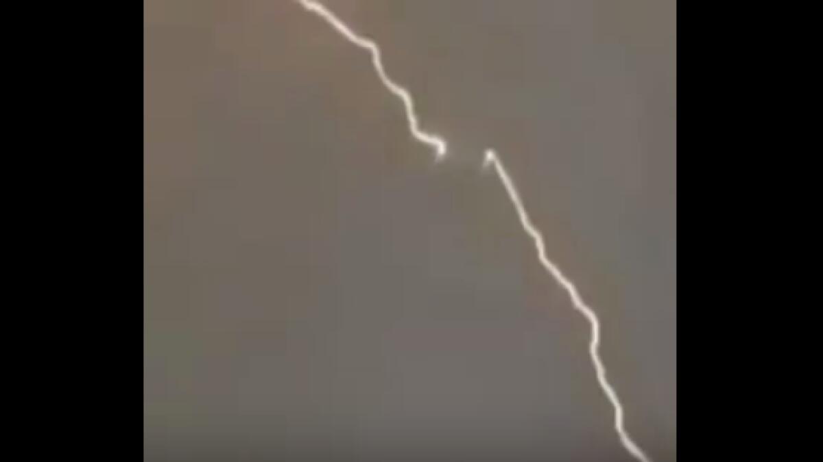 WATCH: Saudi plane escapes being struck by lightning