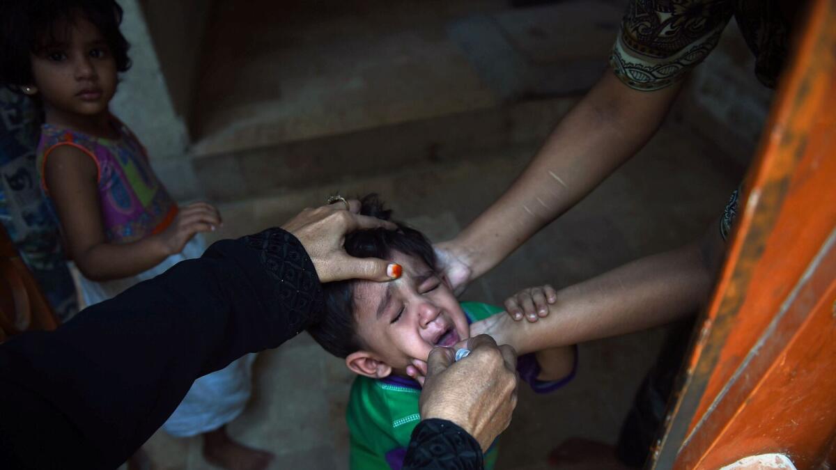 Anti-polio drive begins in Karachi, Hyderabad