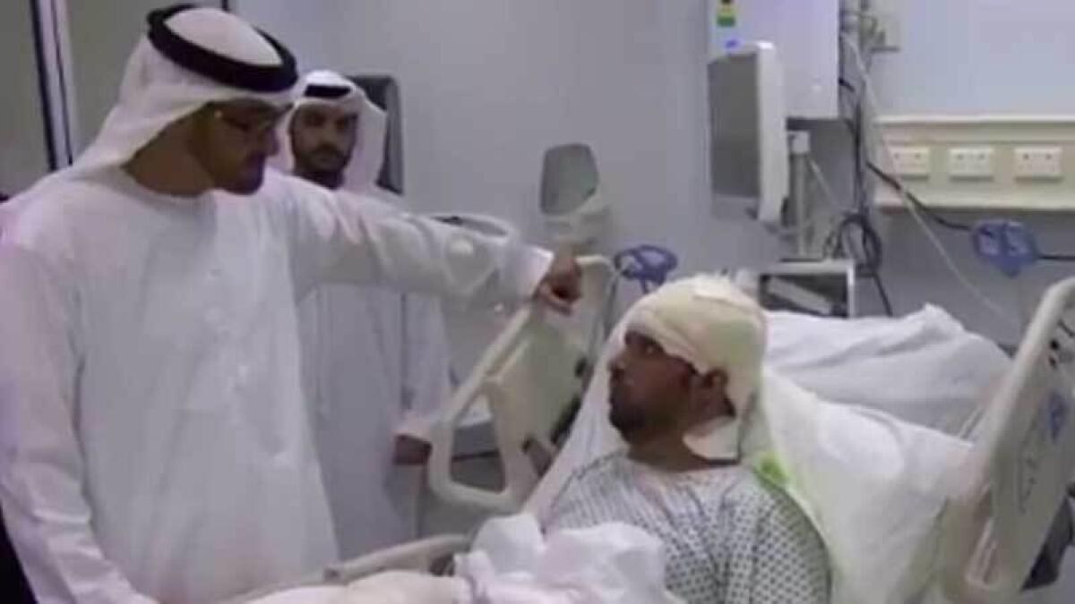 Mohammed bin Zayed visits injured UAE Ambassador 