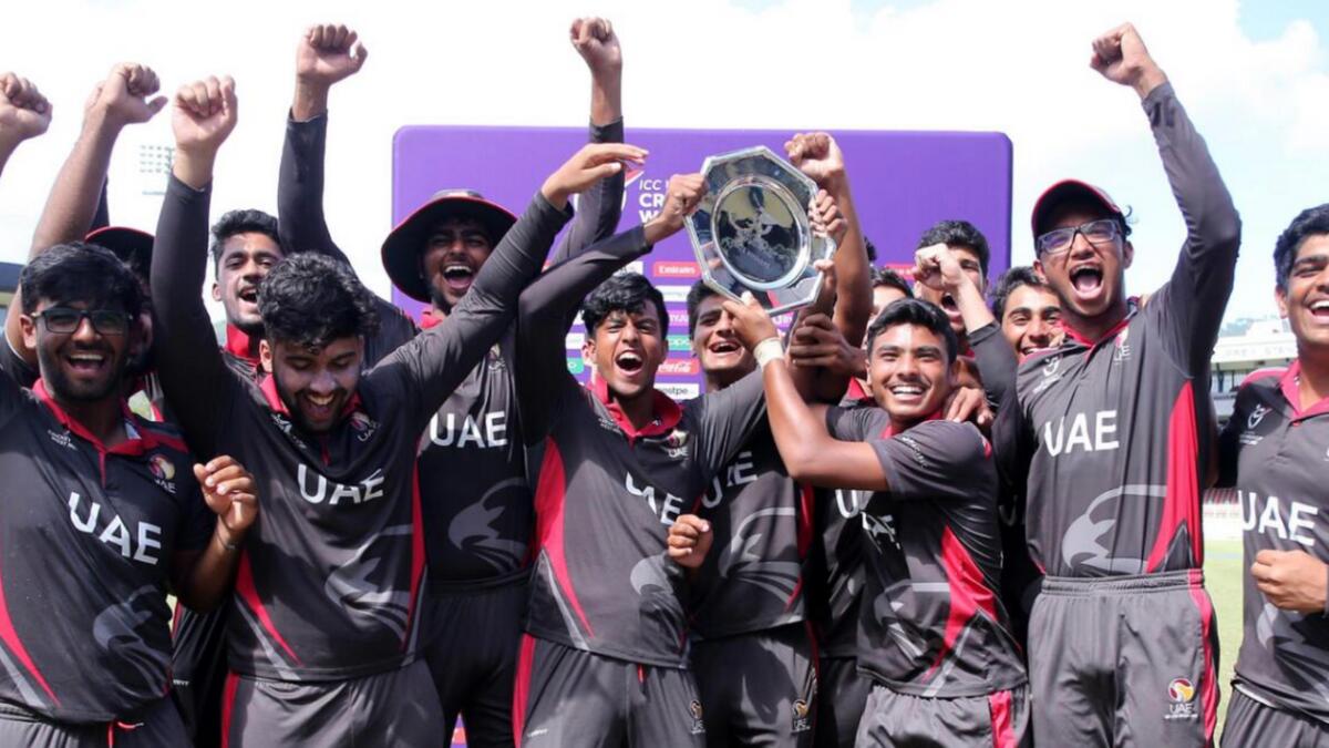 The UAE junior team won the Plate Division title of the 2022 ICC Under 19 World Cup, beating West Indies and Ireland in the semifinal and final