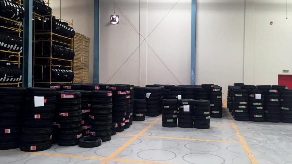 Two Arabs held for selling Dh250,000 fake tyres in Sharjah