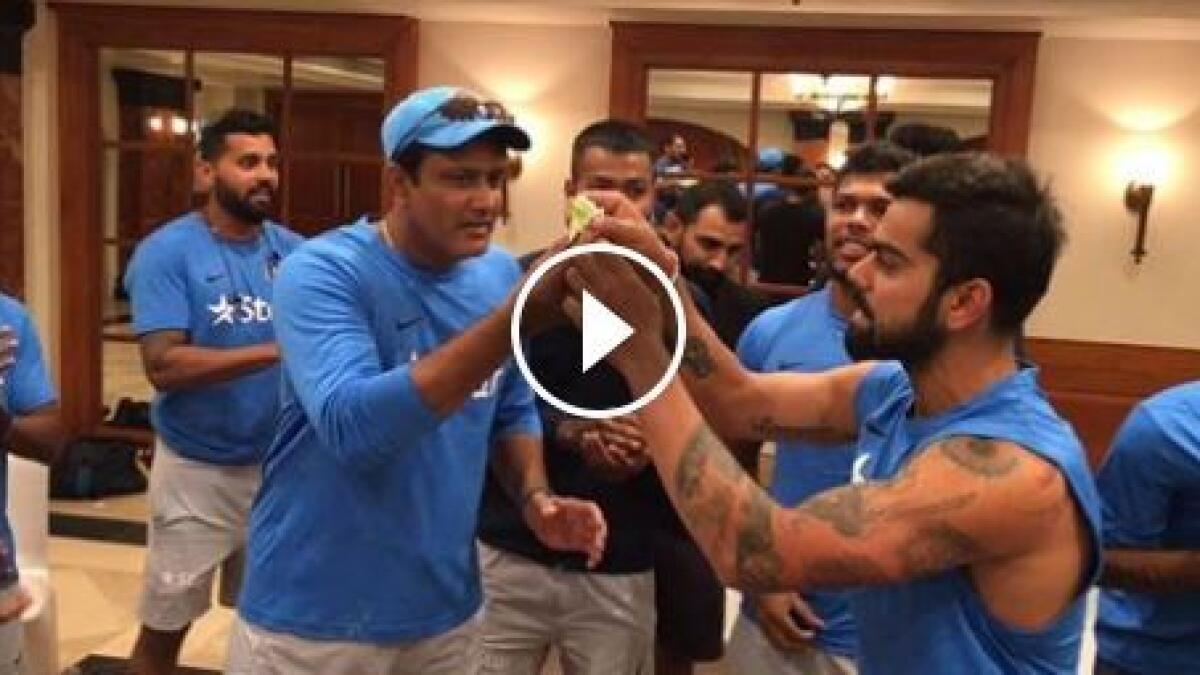 WATCH: Virat Kohli celebrates 28th birthday with teammates 