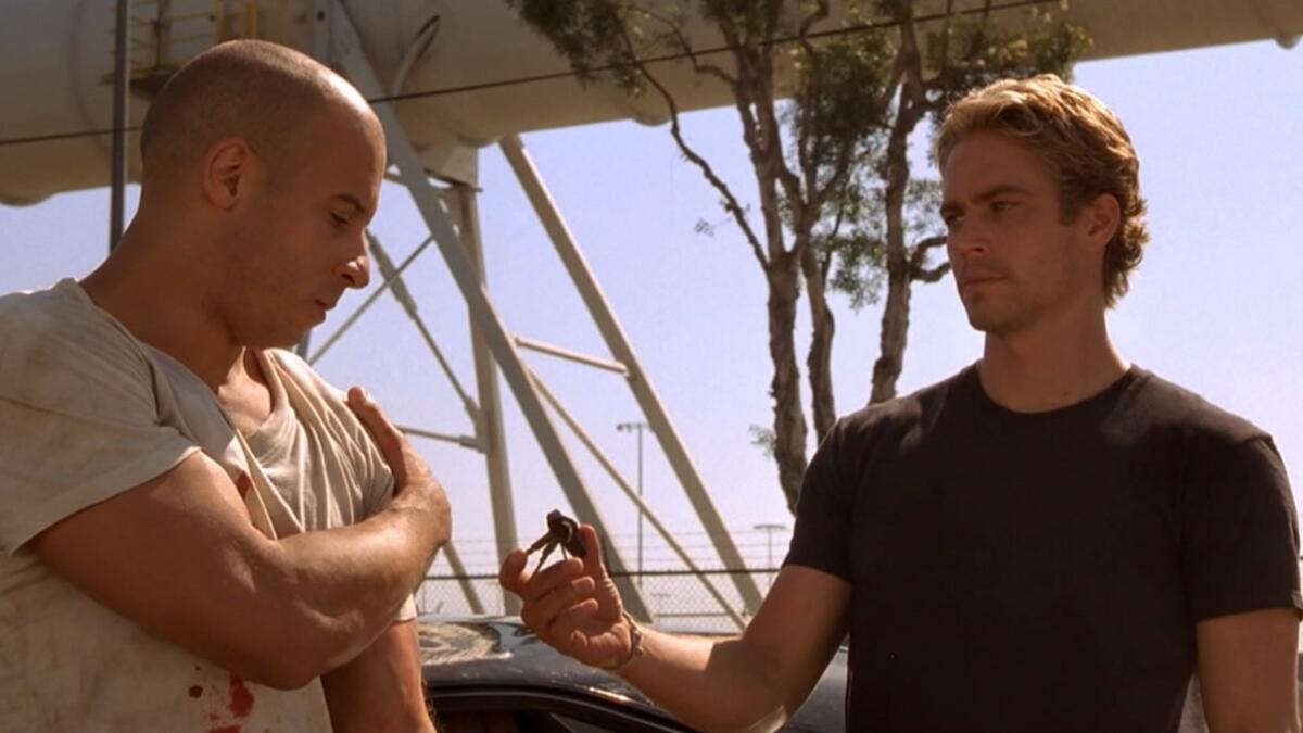 9) The First Race (The Fast and The Furious - 2001).  The first-ever race between the protagonists, Diesel and Walker, sets the base for the ultimate bromance in the franchise. Although Brian loses, the wannabe racer keen to earn respect learns a valuable lesson from Dom: It doesn’t matter if you win by an inch or a mile, a win is a win.