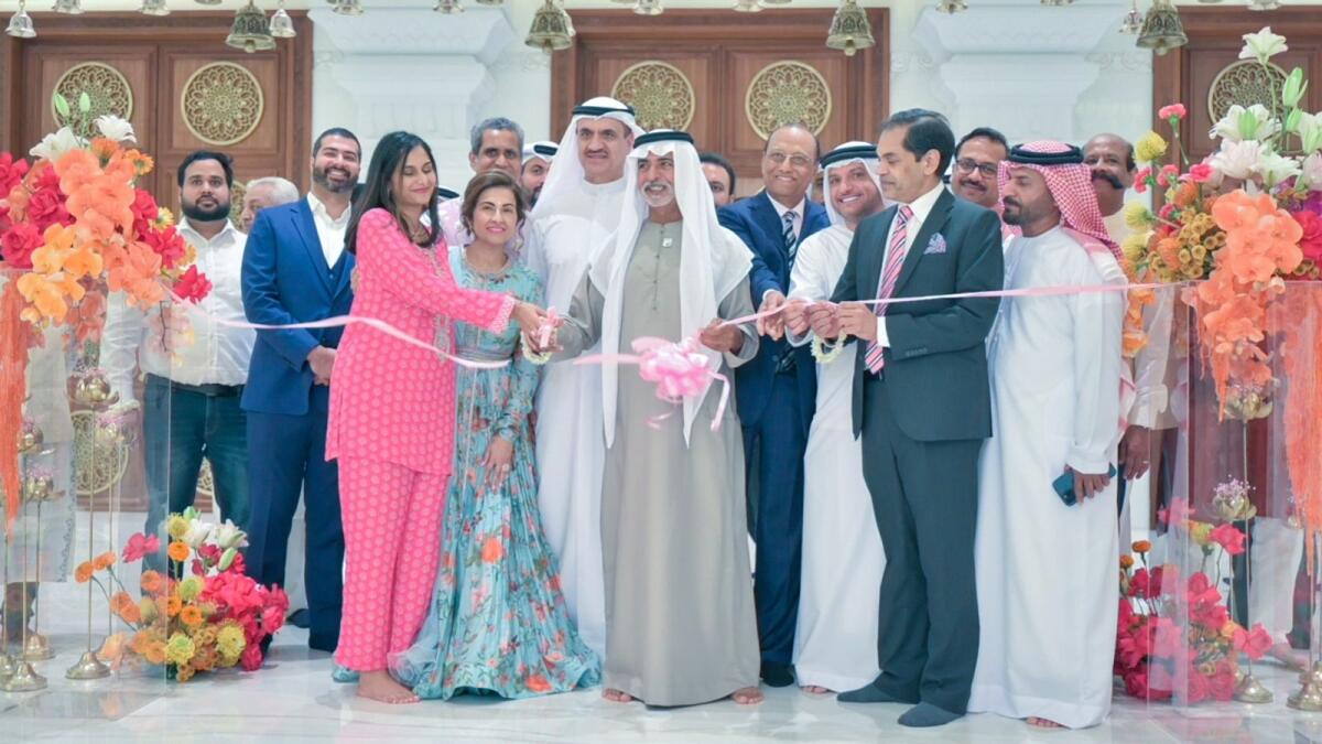 Sheikh Nahyan bin Mubarak Al Nahyan and Sunjay Sudhir Indian Ambassador to the United Arab Emirates inaugurated the temple. Photo: Rahul Gajjar