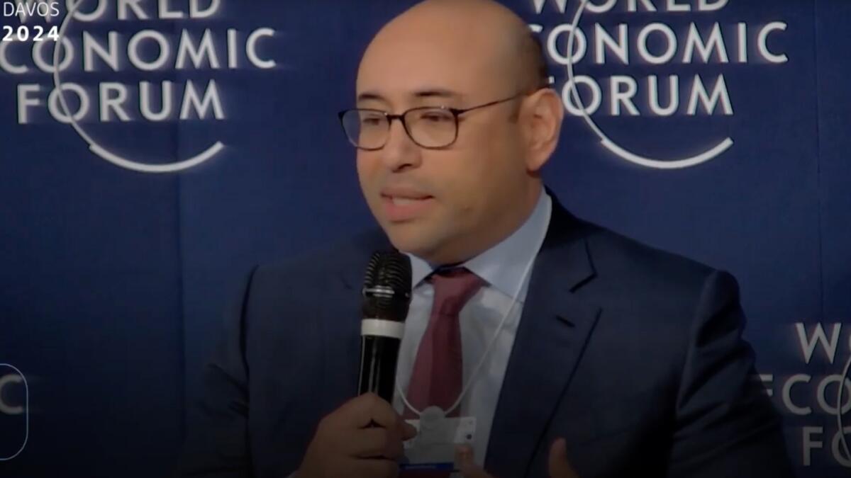Ahmed Galal Ismail, chief executive officer at Majid Al Futtaim, speaks at the WEF in Davos.