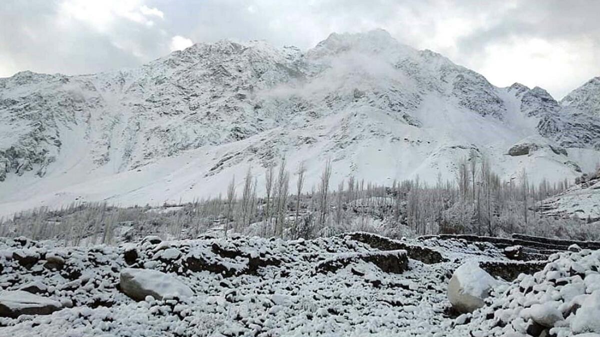 Another view of snow in Skardu.