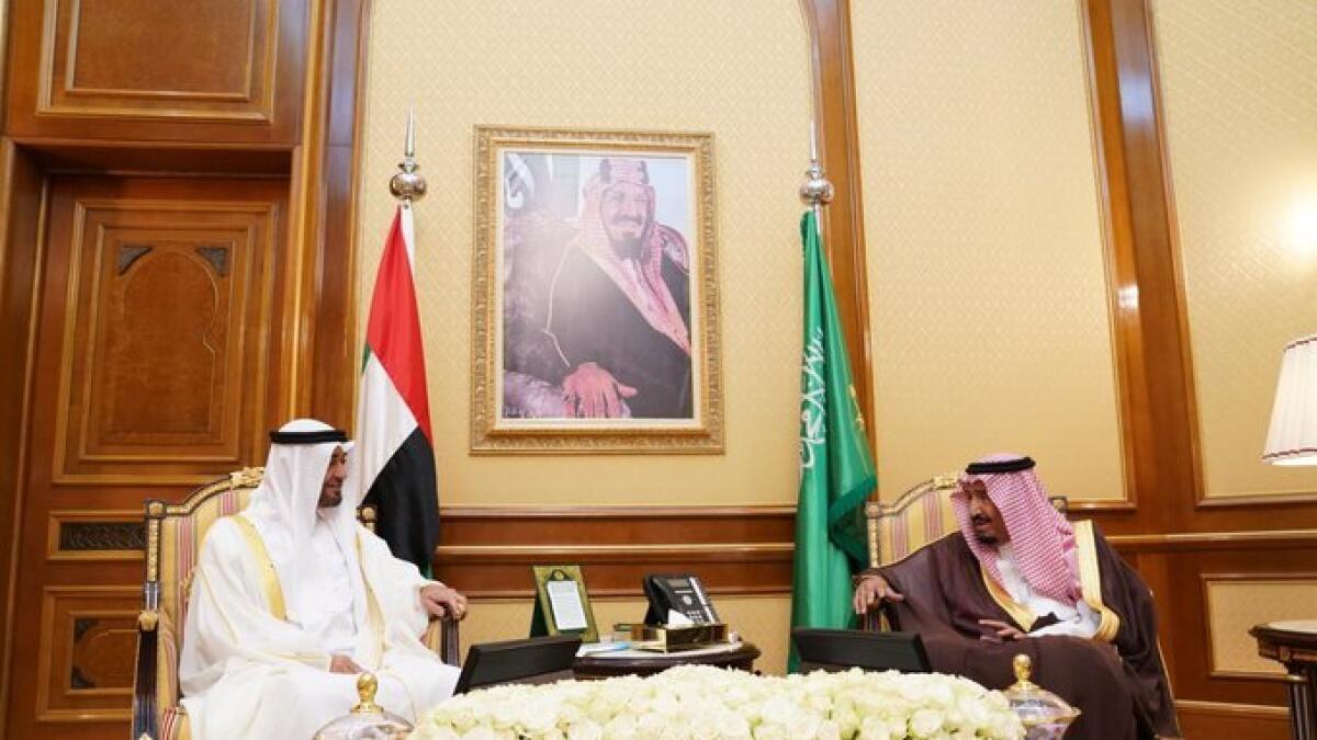 sheikh mohamed, saudi king salman, makkah, saudi arabia