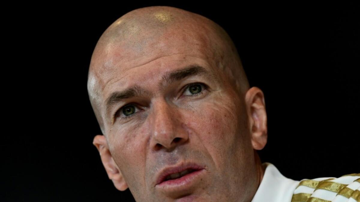 Real Madrid coach Zinedine Zidane says his players are in good shape to restart. - AFP file