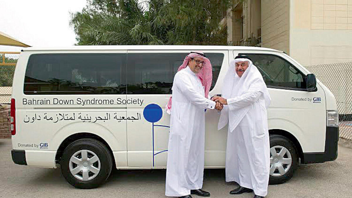 GIB donates bus to bahrain Down syndrome society