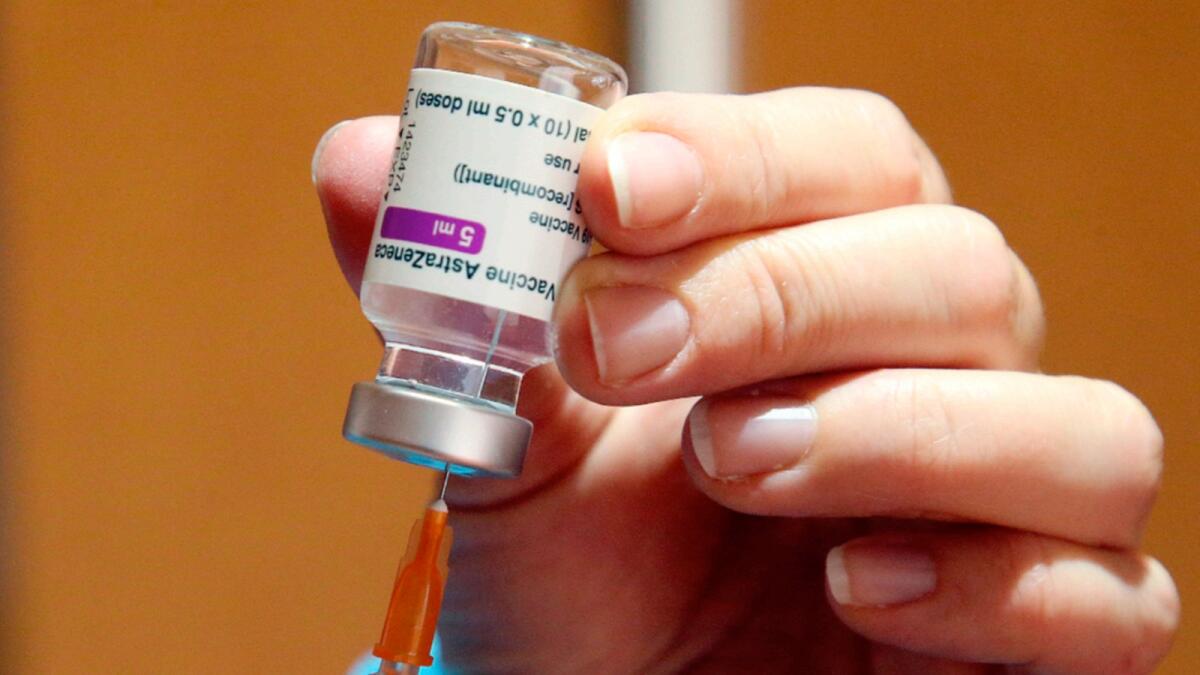 A Red Cross volunteer prepares Covid-19 vaccine in a vaccination centre of Saint-Jean-de-Luz in France. — AP