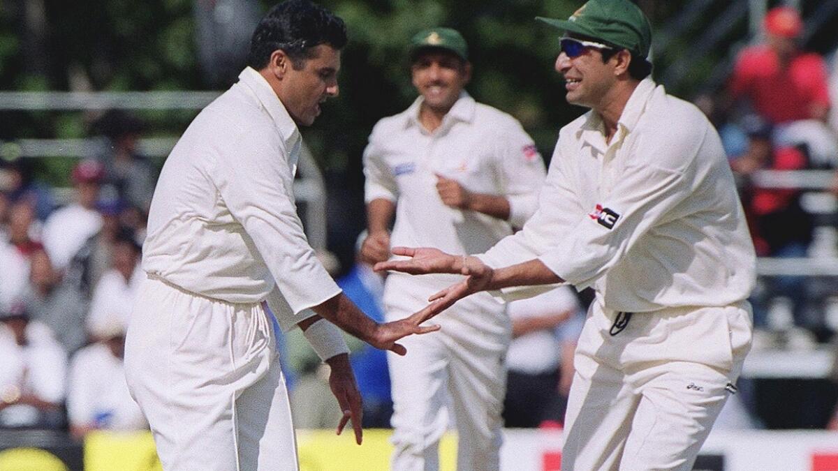 Waqar Younis and Wasim Akram formed one of the deadliest fast bowling partnerships in the world (AFP file)