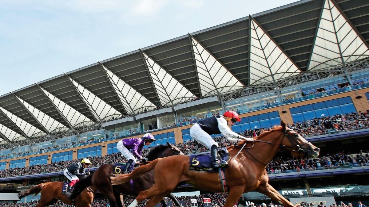 Kyprios, ridden by Ryan Moore, wins the Royal Ascot Gold Cup on Thursday. — Reuters