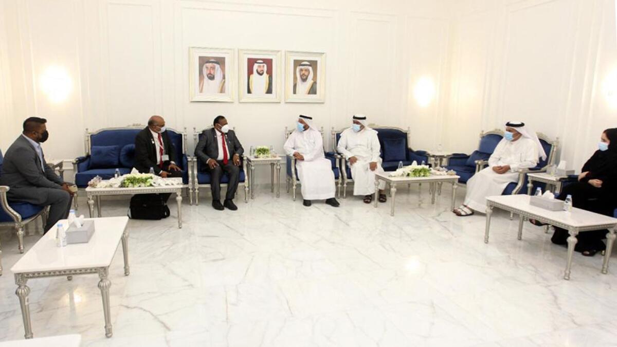 The meeting touched on some topics of mutual interest, including strengthening commercial, investment, and industrial relations between Sharjah and Karnataka