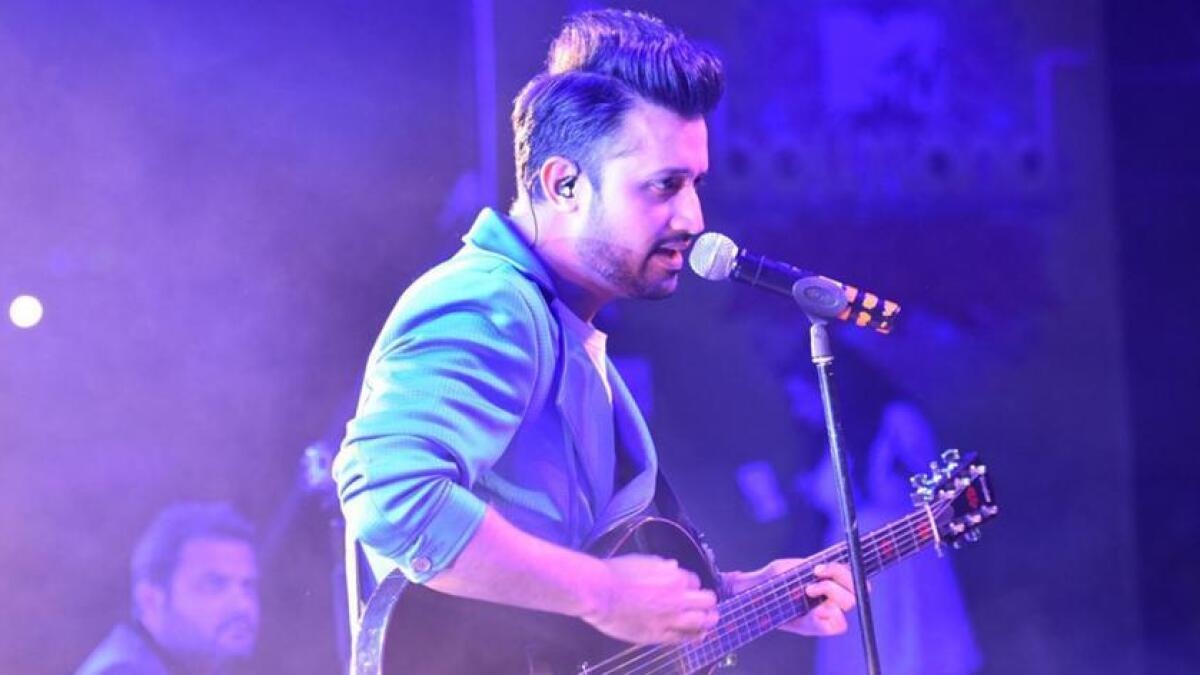 Atif Aslam performs at a concert