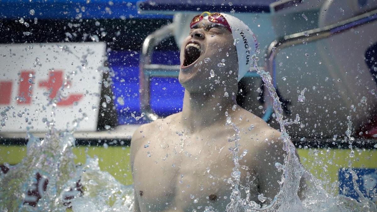 Sun Yang, a three-time Olympic gold-medallist