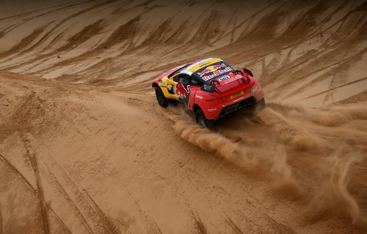 BRX's French driver Sebastien Loeb and Belgian co-driver Fabian Lurquin compete during stage 8. — AFP
