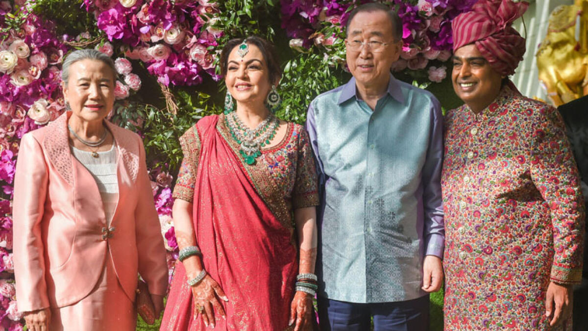 Google CEO, former British PM attend Akash Ambanis wedding