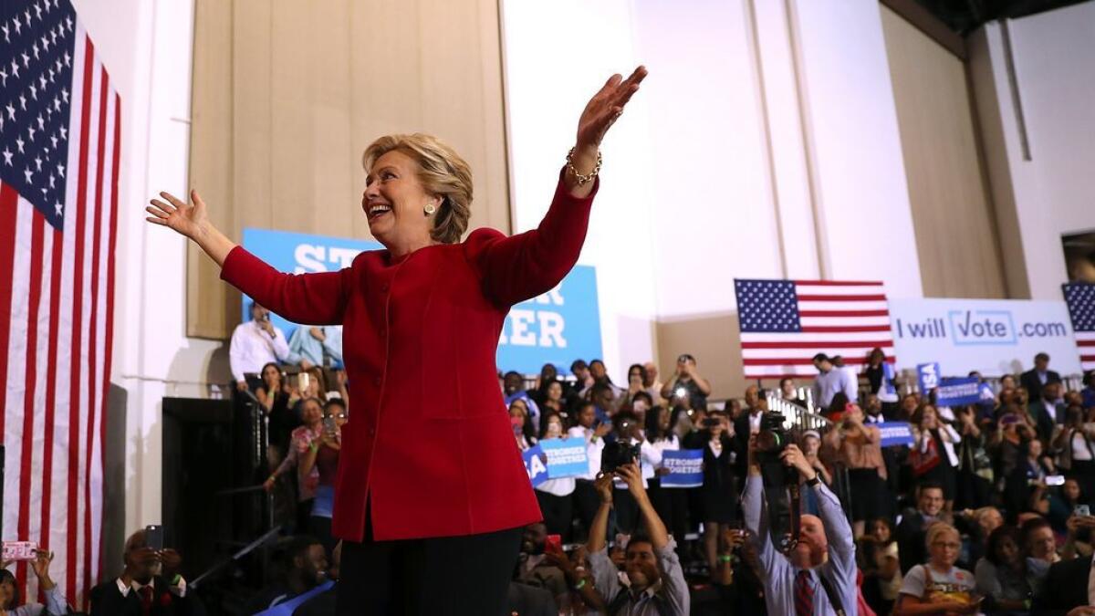 Watch: Crowd sings Happy Birthday for Hillary Clinton