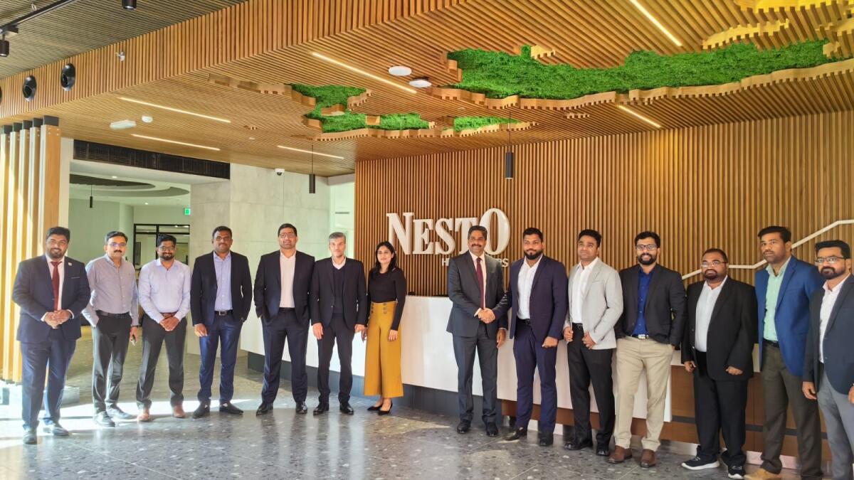 Eljo J P, CBO and director, Finesse; Lenish K, group IT head, Western International Group; Namshid PP, group IT manager, Nesto; Samer Dlikan, CTO, Finesse and Bobby Thomas, head of emerging technologies along with Nesto Team and Finesse Team