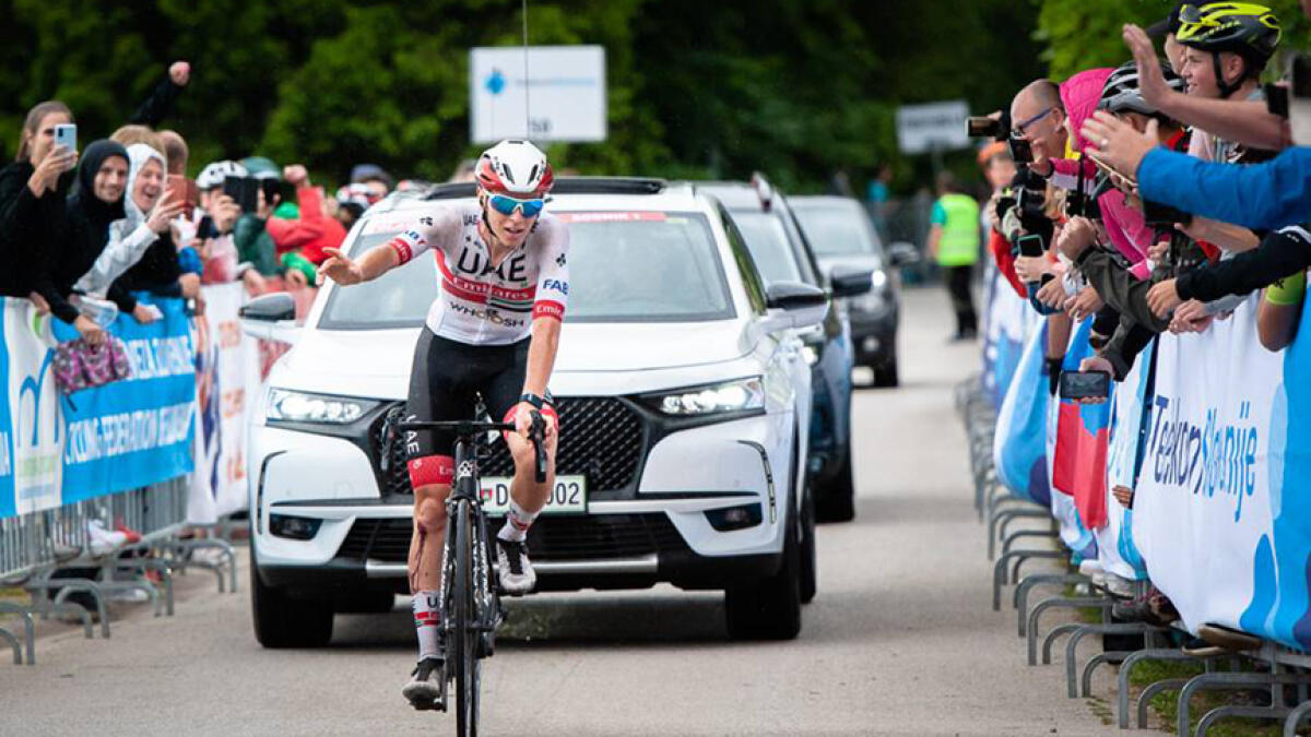 Tadjej Pogacar narrowly missed out on a dream return as he finished second by just 10 seconds behind Primoz Roglic of Jumbo-Visma. - Supplied photo