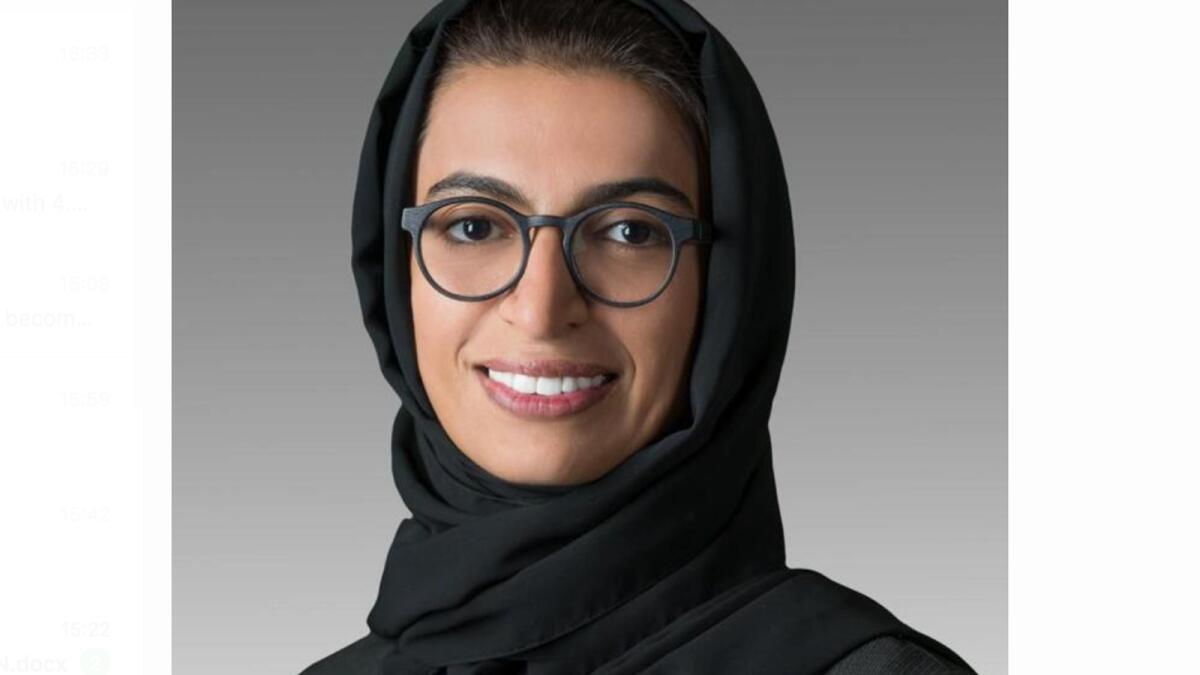 نورة بنت محمد الكافي وزيرة الثقافة والشباب بدولة الإمارات العربية المتحدة.  قدمت الصورة