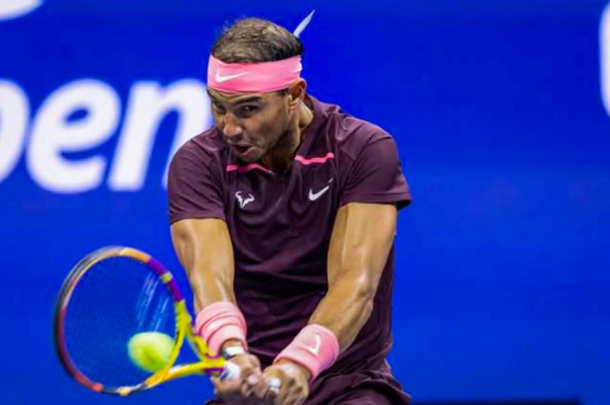 Rafael Nadal during the third round of the US Open. — AFP