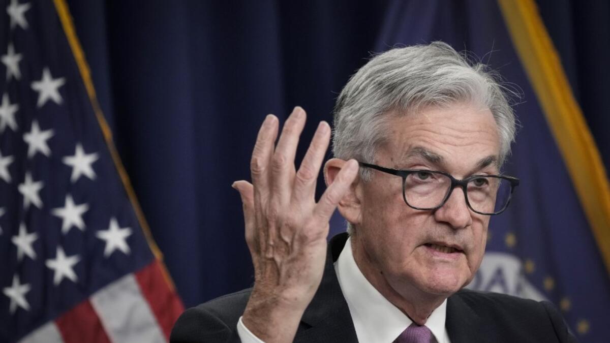 Fed Chair Powell said on Wednesday the US central bank could scale back the pace of interest rates hikes from the recent 75 basis points 'as soon as December'. - AFP file